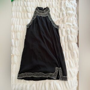 NBD Black Dress with Silver Embellishments